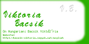 viktoria bacsik business card